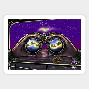 UAP / UFO Holiday Greeting Card (OZ, 2021) Sticker